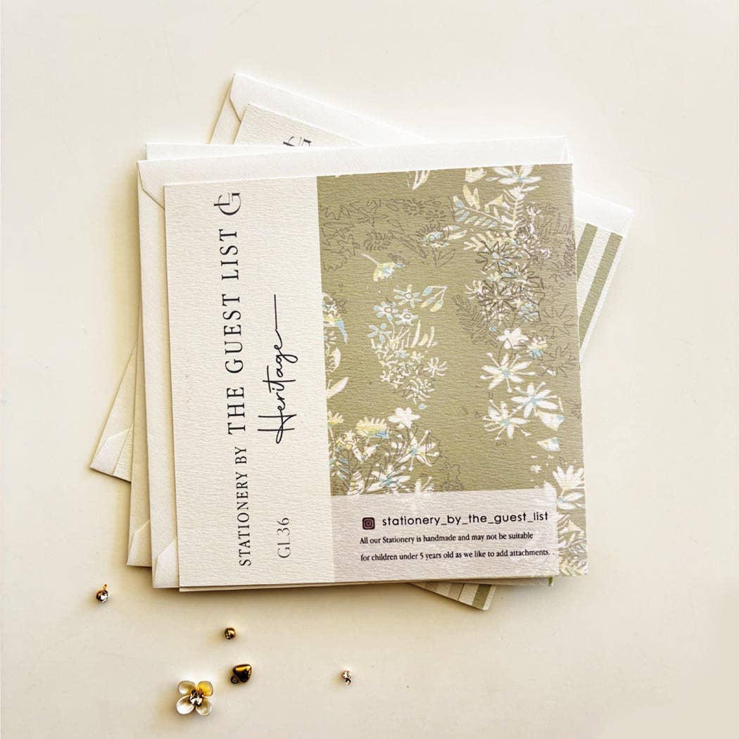 New Home Floral Print Card