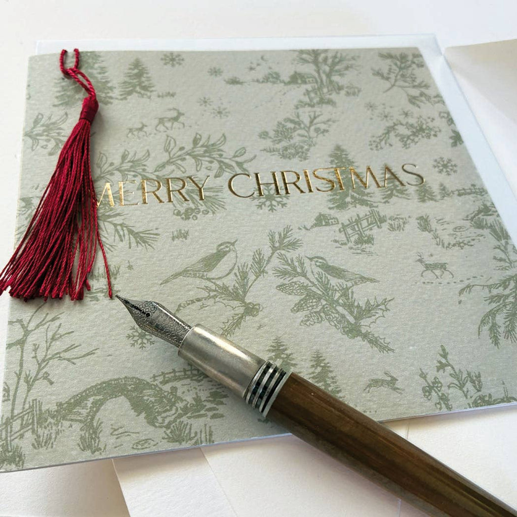 Merry Christmas Toile Card