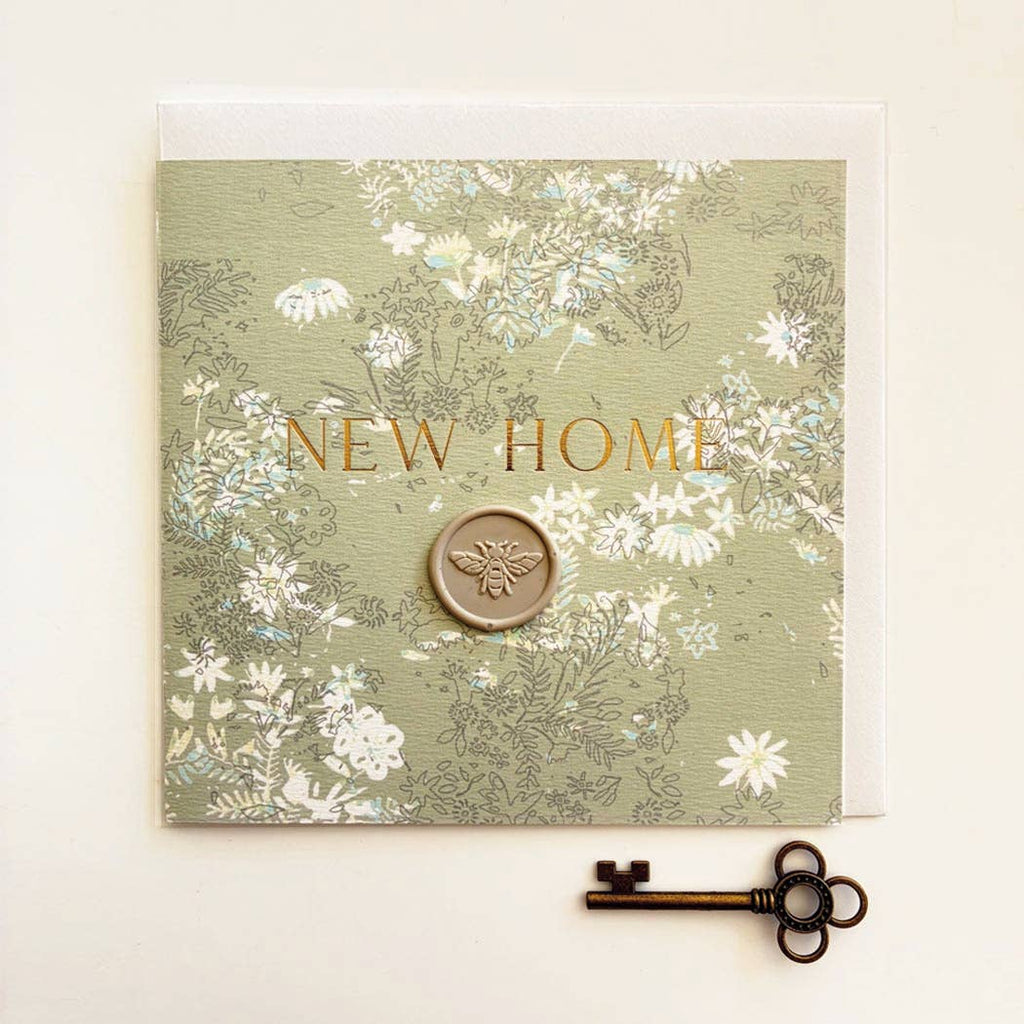 New Home Floral Print Card