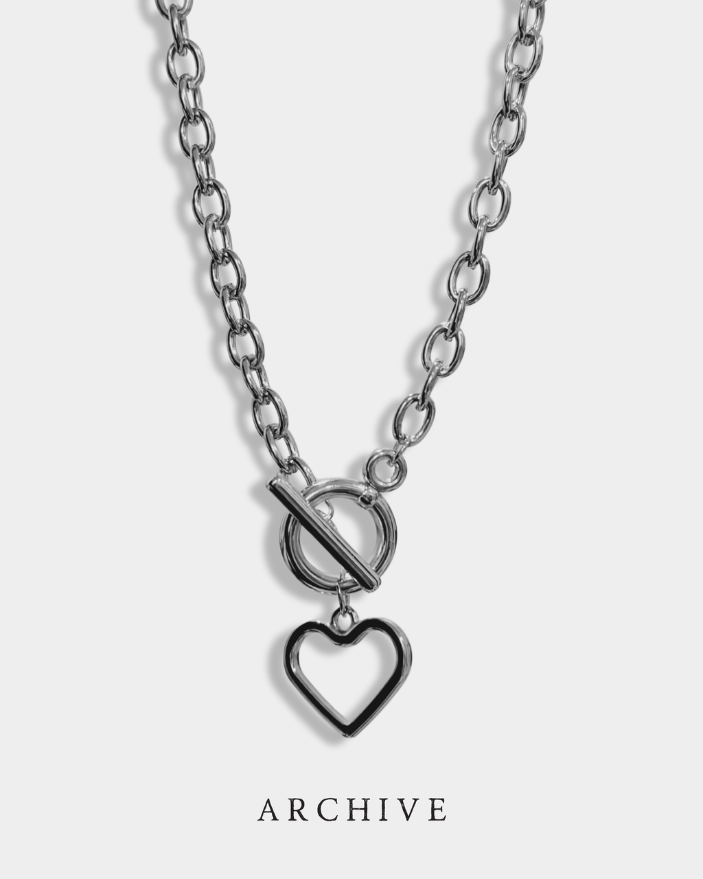 The Silver Heart Toggle Necklace