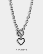 The Silver Heart Toggle Necklace