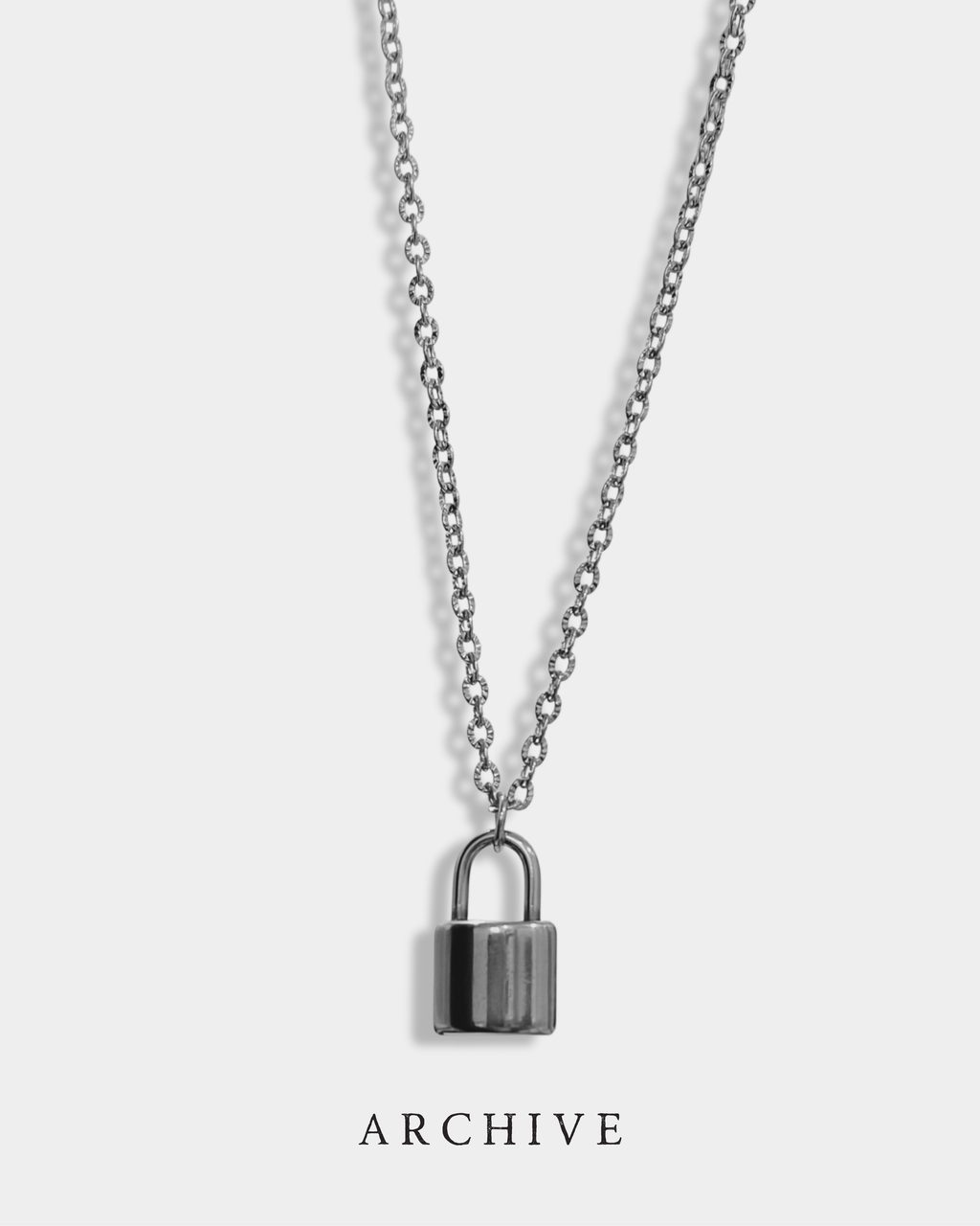 The Silver Mini Lock Necklace
