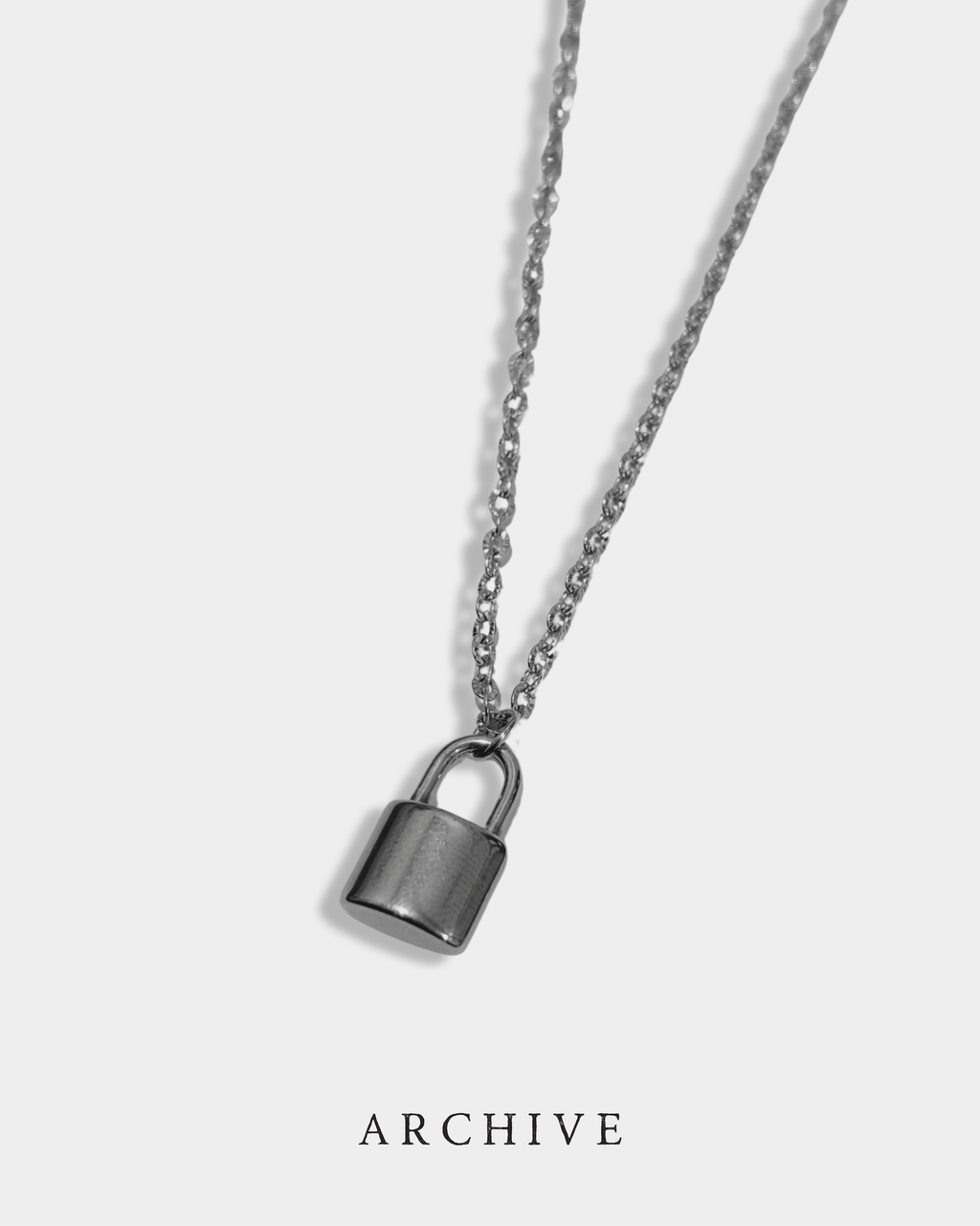 The Silver Mini Lock Necklace