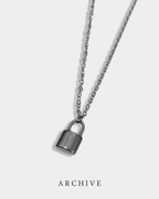 The Silver Mini Lock Necklace