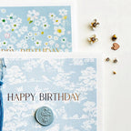 Happy Birthday Blue Toile Card