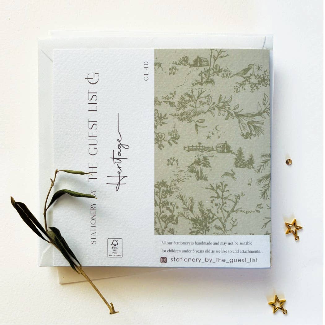 Merry Christmas Toile Card