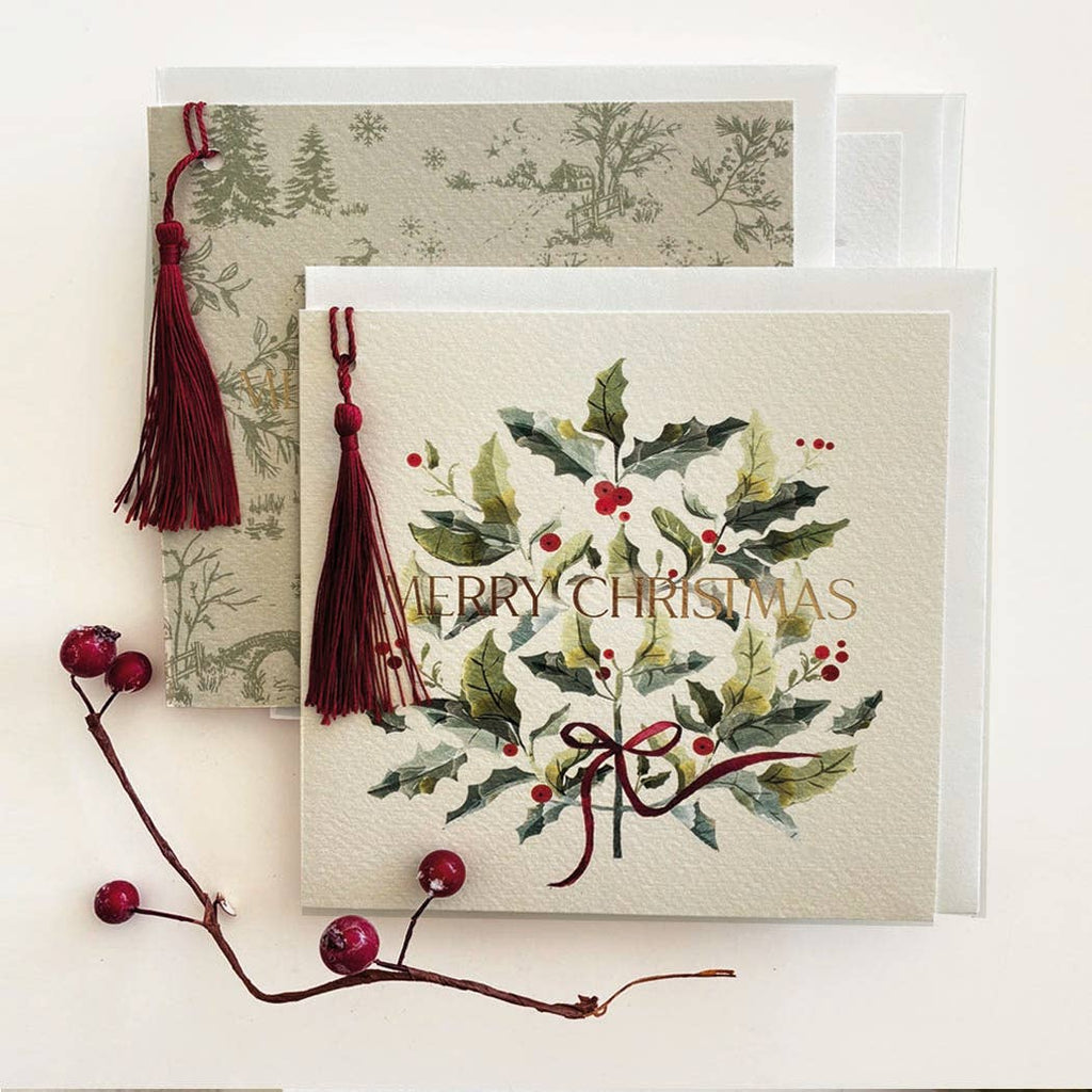 Merry Christmas Toile Card