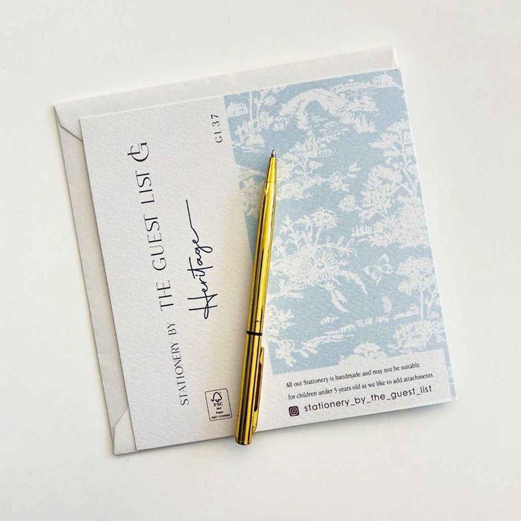 Happy Birthday Blue Toile Card