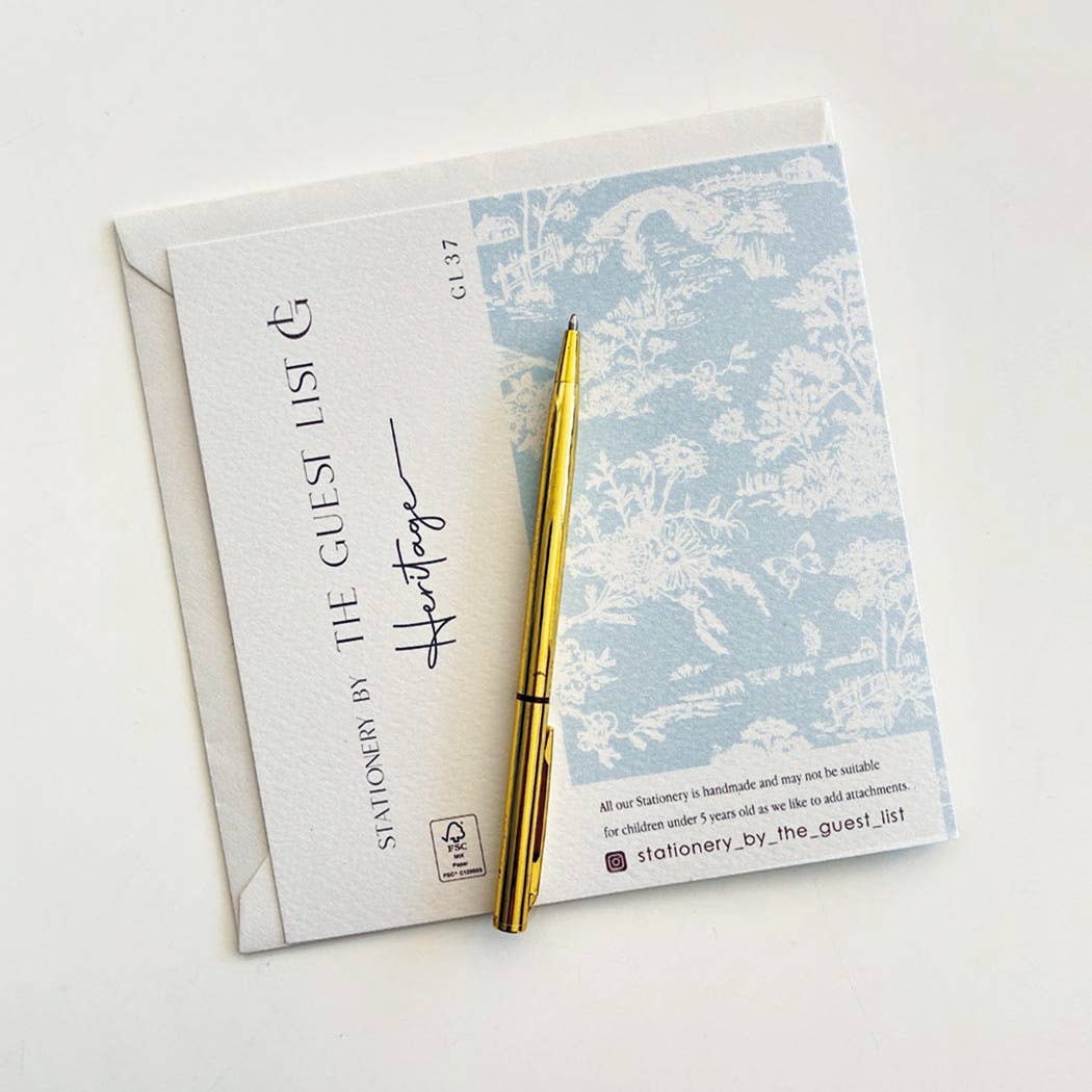 Happy Birthday Blue Toile Card