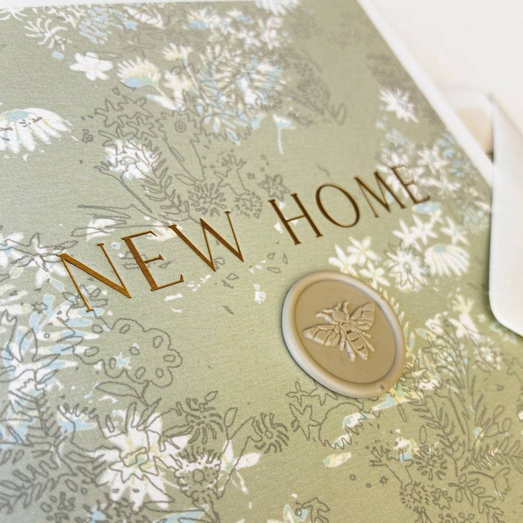 New Home Floral Print Card