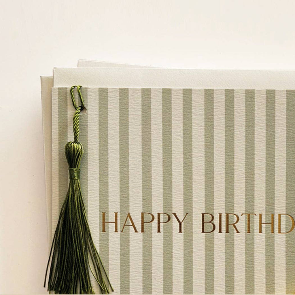 Happy Birthday Pinstripe Card